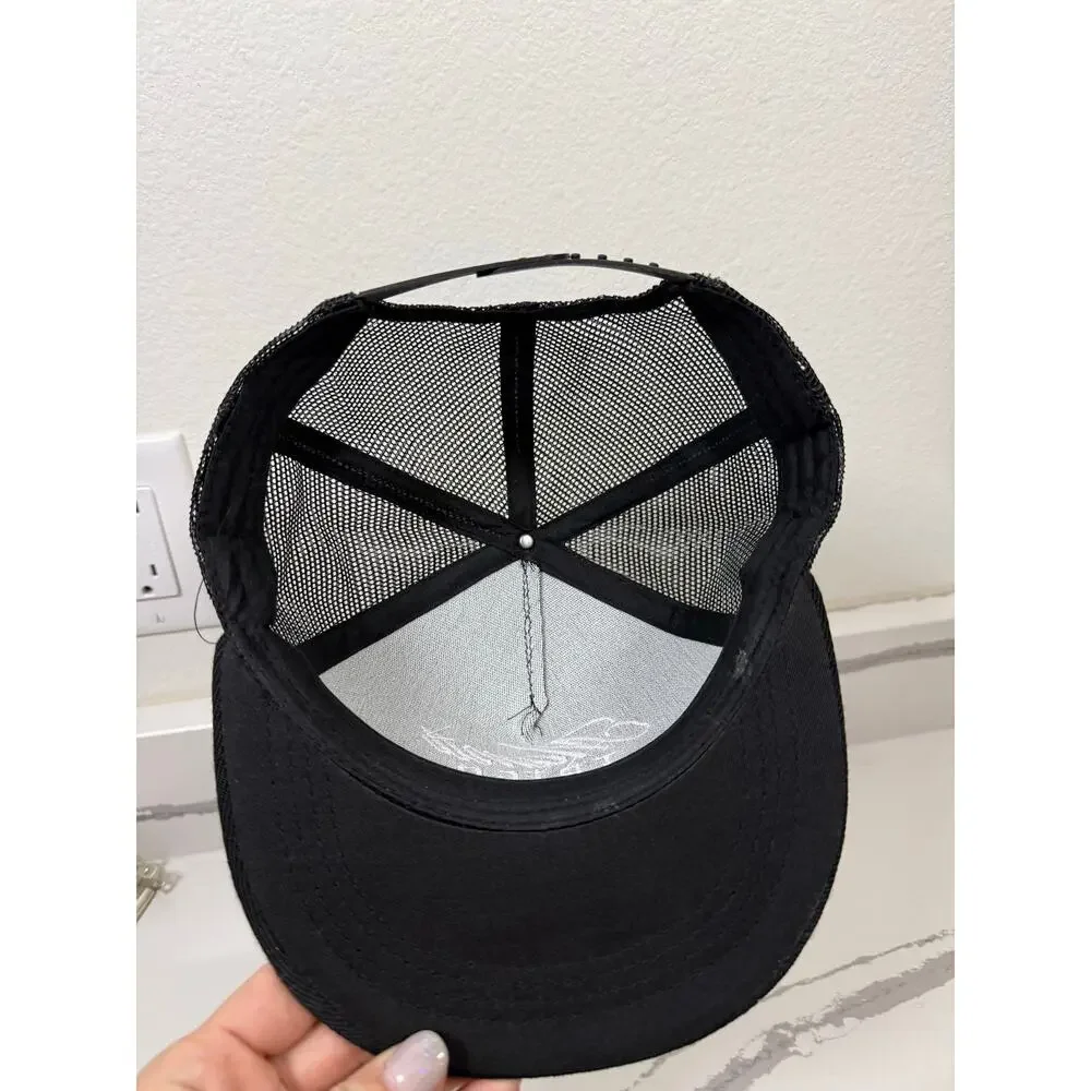 Mama Tried Snap Back Flat‎ Bill Hat Mesh Adjustable One Size Black Embroidered